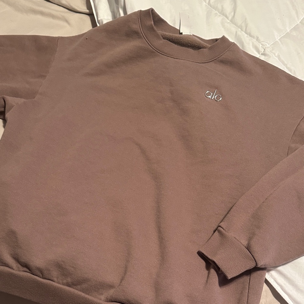 ALO Yoga Mushroom Taupe Crewneck Sweater